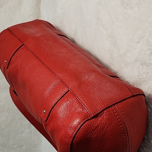Kats Spade Red Leather Satchel With Strap - Picture 12 of 16